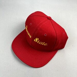 Vintage Iowa State University Hat Cap Snapback Red The Game Cyclones Adjustable